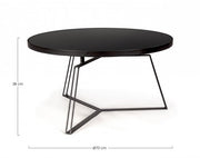 Black Metal Table -Designstil Ø70a - 38H