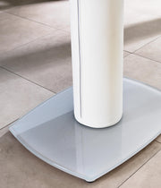 Weiß erweiterbarer Tabelle 90 cm x 120-180 cm H. 76 cm