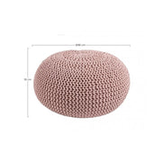 Rose Withwined Pouf Feuring 80 cm Design