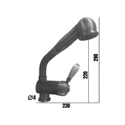 Küchenmixer mit abnehmbarer Dusche, antikes Kupferfinish, 29x23x4 cm