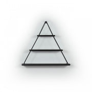 Schwarzer Pyramidendreiecks -Wandbuch zu 74 x 13 x 61 H Effez