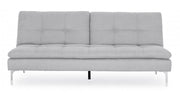 3 Sitzerbett -Sofa Leon Hellgrau im Stoff L190 cm