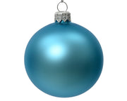 Weihnachtskugel undurchsichtige Glaskugeln Blau Zucker Farbe Ø 6 cm