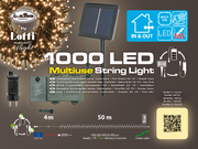 Multi -Verwendung -Kette 1000 LED 50m mit Solarpanel