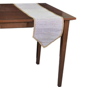 Runner Läufer schwarzer weißer rechteckiger Stoff CM30x150