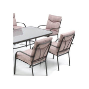 Set Dining Anthracit Cishions Beige Stühle Madagaskar