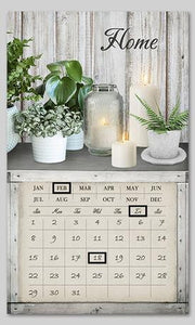 LED -Gemälde mit rechteckiger weißem Kalender CM30x50x1.8