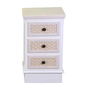 Holzschrank Lausanne 3 Schubladen Creme CM37X30H64