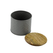 Metallglas grauer Holzkappe cmø12H13