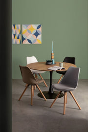 Holztisch und natürlicher Stil Stahl Ø120A - 75H