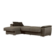 Sofa mit reversibler Halbinsel in Holz- und Turtledeer -Stoffwacholder 279x123x H60 cm