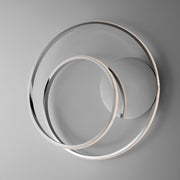 Metalldecke und glänzendes Chromaluminium mit integrierter LED 46x H7 cm