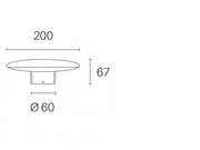 Sterben -weide Aluminiumkopf mit Opal -thermoplastischer Diffusor - 18W - 2156 Lumen - Natural Light - IP65 Graphit