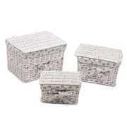 Wicker Box Spaccato Jack 1-3 Biancorettangular CM45X35H30