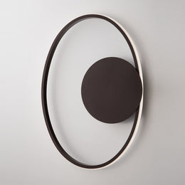 Metalldecke Licht und braunes Aluminium mit integriertem LED 42x30x H8 cm