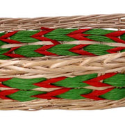 Cesta Wicker Wicker Green Green Oval Red CM55X43H13