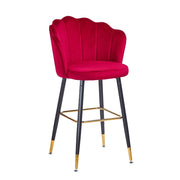 Estro Red Velvet Stool mit goldenen Klemmen 50x5x110 cm