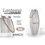 Laternenhalter in weißer Stange 32 x 82 h cm cm