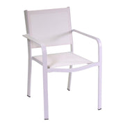 Aluminium El Paso weißer Sessel CM55X61 X H84.5
