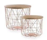 Stellen Sie 2 Tabellen mit Container und Kupfer miteinander ein