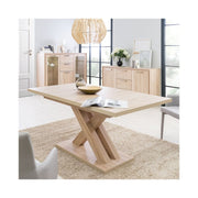 Erweiterbare Tischkreuzungsbeine Sonoma Oak Color 160-200x90xH76 cm effektiv