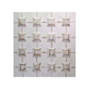 Weiß bemaltes Bild mit Quadraten CM80X80X3-5