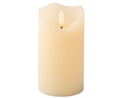 LED -Kerze im Wellenstoppino im stabilen Wachs für den internen Gebrauch H 13 x Ø 7 cm