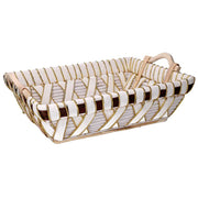 Cesta vimini rechteckig weiß cm46x36h13
