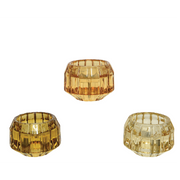 Haved 4 cm glänzender Glaskerzenhalter