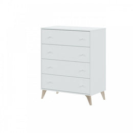 Truhe der Schubladen mit weißen hohen Füßen 77,5 x 40 x 95 h cm