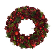 Coroncina mit roten Kiefernkegeln CM Ø30