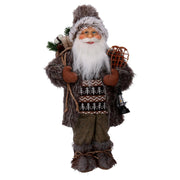 Santa Claus Stoff mit Geschenken und brauner Laterne cm30x17.5H60