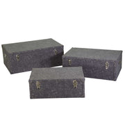 Vintage Stammgrau Öko-Leder 1-3 cm 50 x 80 x H 30,5