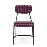Debbie Bordeaux Vintage Chair in Eco -Leather
