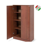 Antike antike Walnussgarderobe in ENNOLTLED Holz 2 Türen-4 Regale 130x71x38