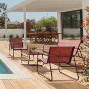 Set von 4 PCs Outdoor Lounge Markus Paprika