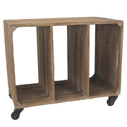 Mobile Konsole mit Rädern und 3 Fächern