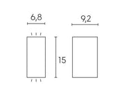 Applique 2 Lichter Gu10 BOO Steel Line