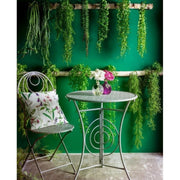 Runder Tischklappgarten in Marlene grauer Stahl 60x H77 cm Durchmesser