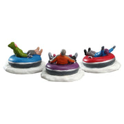 Lemax Tubing Family Set von 3 - Set von 3 Röhren für die Familie für das Weihnachtsdorf