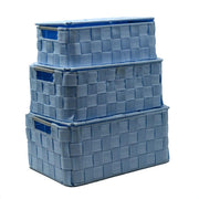 1-3 rechteckige blaue Polyester Box CM30x20H13.5