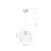 Koza -Suspensionslampe MDL4327 Effez White Cage