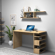 Mikro Rovere Desk 120x56x74h CM. mit Regal