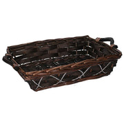 Cesta Wicker Rechteckige Walnuss CM53/58x37H13