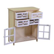 Naomi -Schublade 2 Türen und 4 Schubladen rechteckiger natürlicher CM60x30xH72