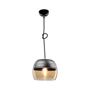 Punto Suspension Lampe ASZ0857 Nero Effez Inverted Glass Diffusor
