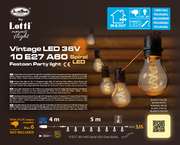 Light Party 36V 10 A60 E27 Spiralfilament LED 4+5 m Weihnachtslichter