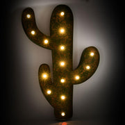 Grünes Metallkaktus mit LED CM40x58.5x5