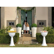 Bama -Kolumne Alba Blumen CM. 43x74.5H LT. 20 weißer Plastikflorer 31890