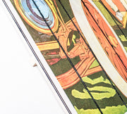 Druck auf Holz mit mehrfarbigen Leinwand 60x100 cm